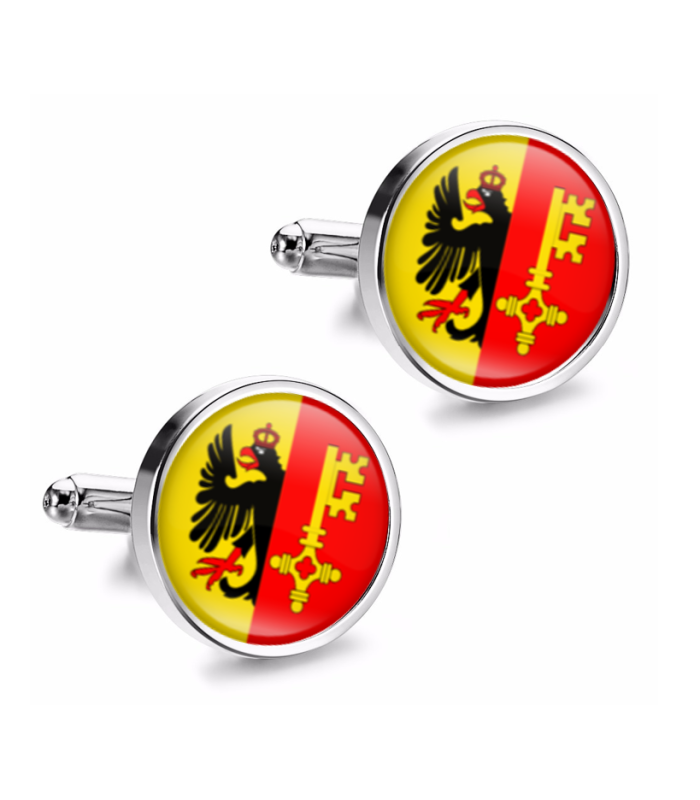 Gemelos de Camisa Magglass Banderas Regiones Suiza Geneva