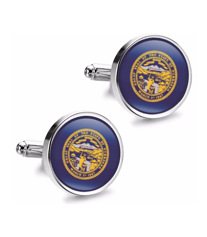 Gemelos de Camisa Magglass del Estado de Nebraska 16mm