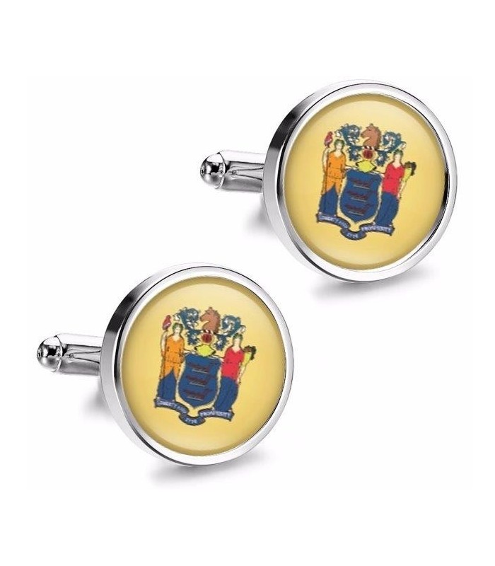 Gemelos de Camisa Magglass del Estado de New Jersey 16mm