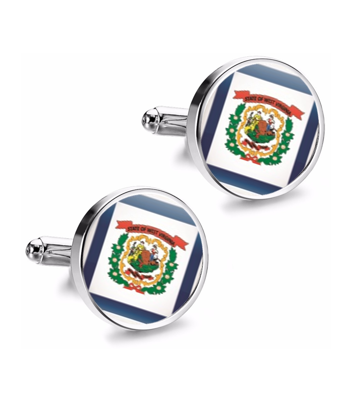 Gemelos de Camisa Magglass del Estado de West Virginia 16mm