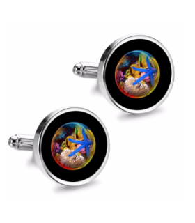 Gemelos de Camisa Magglass Fondo Marino Nº1 16mm