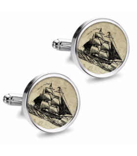 Gemelos de Camisa Magglass Grabados Barcos Nº1 16mm