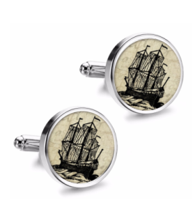 Gemelos de Camisa Magglass Grabados Barcos Nº10 16mm