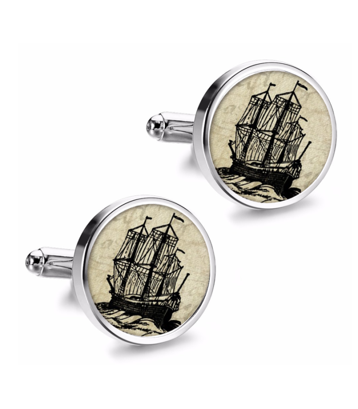 Gemelos de Camisa Magglass Grabados Barcos Nº10 16mm