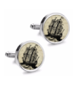 Gemelos de Camisa Magglass Grabados Barcos Nº10 16mm