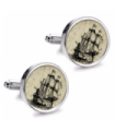 Gemelos de Camisa Magglass Grabados Barcos Nº2 16mm