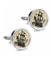 Gemelos de Camisa Magglass Grabados Barcos Nº5 16mm