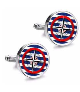 Gemelos de Camisa Magglass Rosa de los Vientos Nautico Nº23 16mm