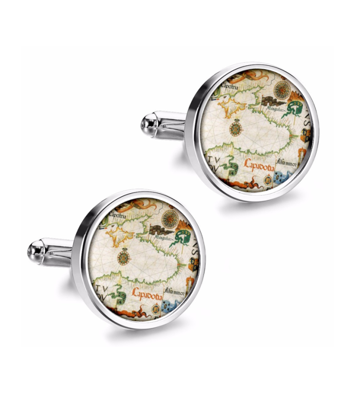 Gemelos de Camisa Magglass Rosa de los Vientos y Navegacion Nº11 16mm