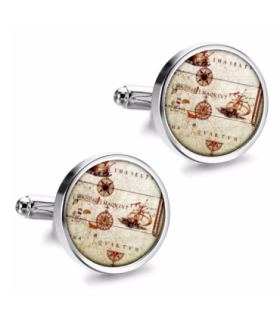 Gemelos de Camisa Magglass Rosa de los Vientos y Navegacion Nº15 16mm