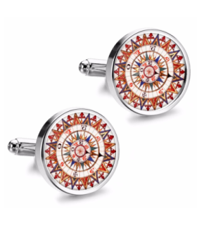 Gemelos de Camisa Magglass Rosa de los Vientos y Navegacion Nº2 16mm