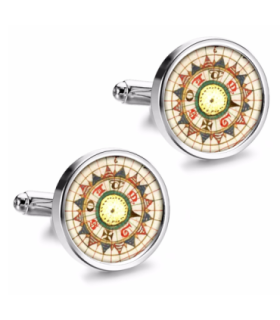 Gemelos de Camisa Magglass Rosa de los Vientos y Navegacion Nº4 16mm