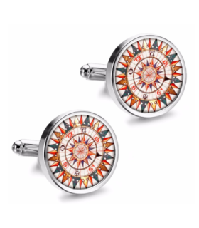 Gemelos de Camisa Magglass Rosa de los Vientos y Navegacion Nº7 16mm