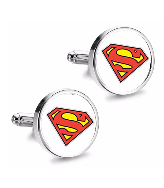 Gemelos de Camisa Magglass Superman Original Logo White