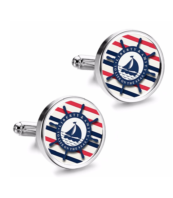 Gemelos de Camisa Magglass Timon Barco de Vela Nautico Nº5 16mm