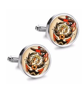 Gemelos de Camisa Magglass Vintage Tattoo Nº10 16mm