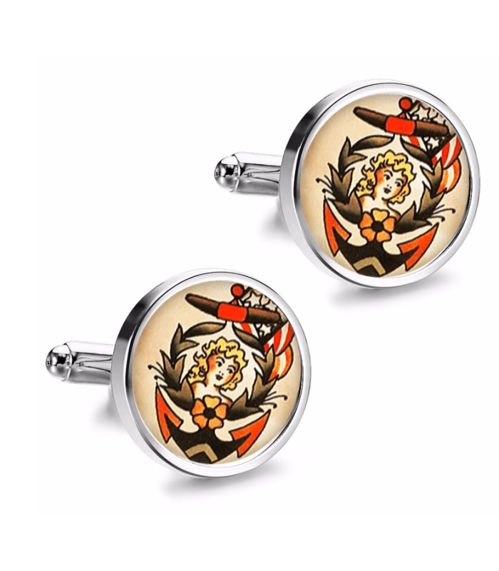 Gemelos de Camisa Magglass Vintage Tattoo Nº10 16mm