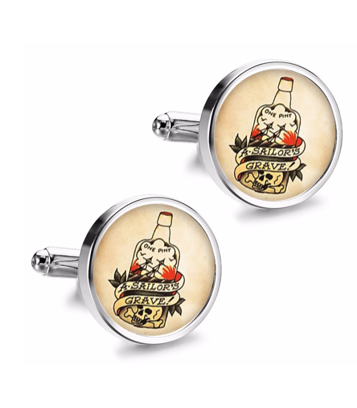 Gemelos de Camisa Magglass Vintage Tattoo Nº14 16mm