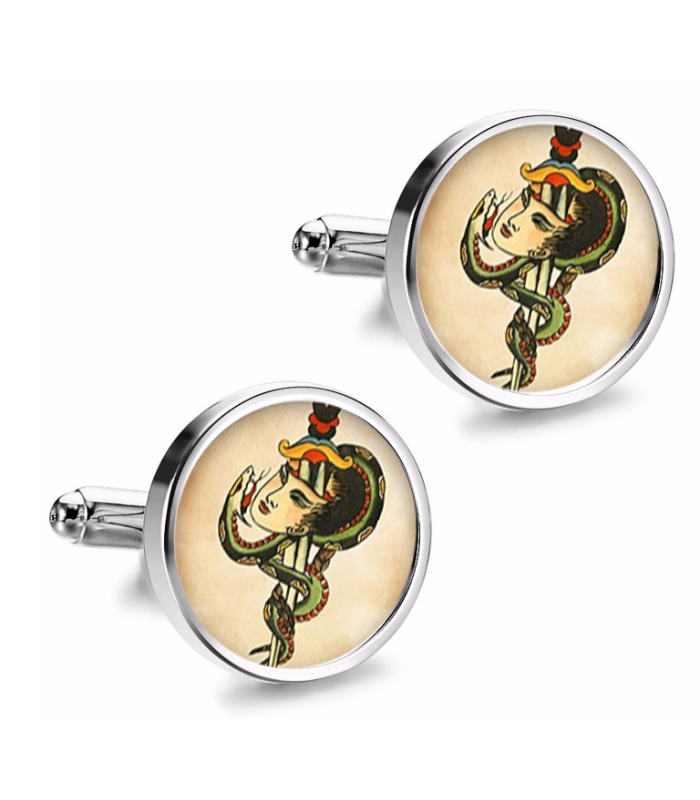 Gemelos de Camisa Magglass Vintage Tattoo Nº18 16mm