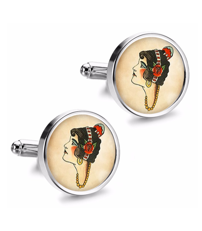 Gemelos de Camisa Magglass Vintage Tattoo Nº31 16mm