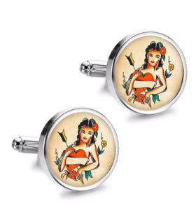 Gemelos de Camisa Magglass Vintage Tattoo Nº34 16mm