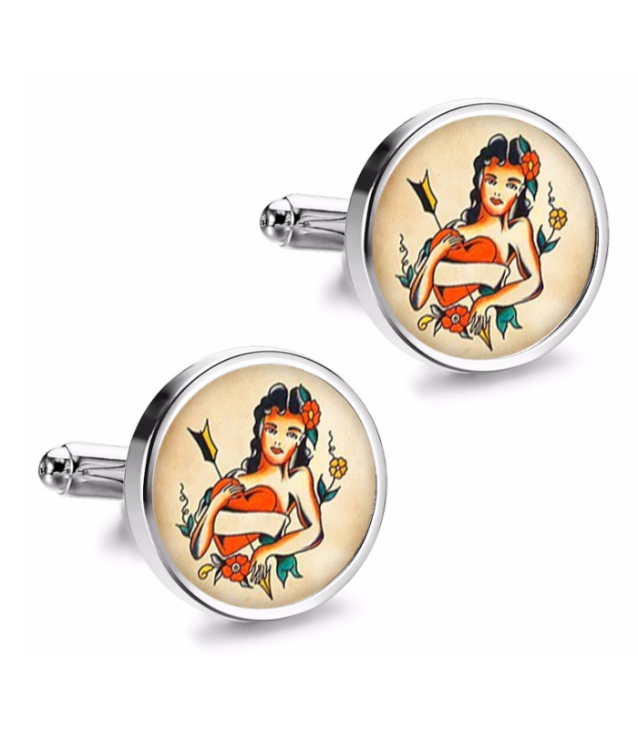 Gemelos de Camisa Magglass Vintage Tattoo Nº34 16mm