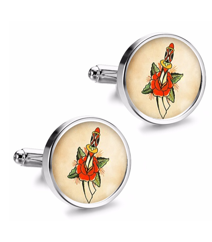 Gemelos de Camisa Magglass Vintage Tattoo Nº35 16mm