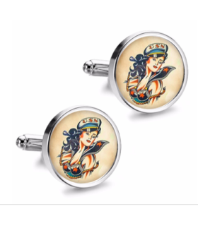 Gemelos de Camisa Magglass Vintage Tattoo Nº8 16mm