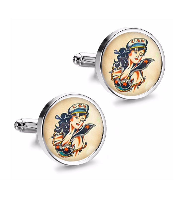 Gemelos de Camisa Magglass Vintage Tattoo Nº8 16mm