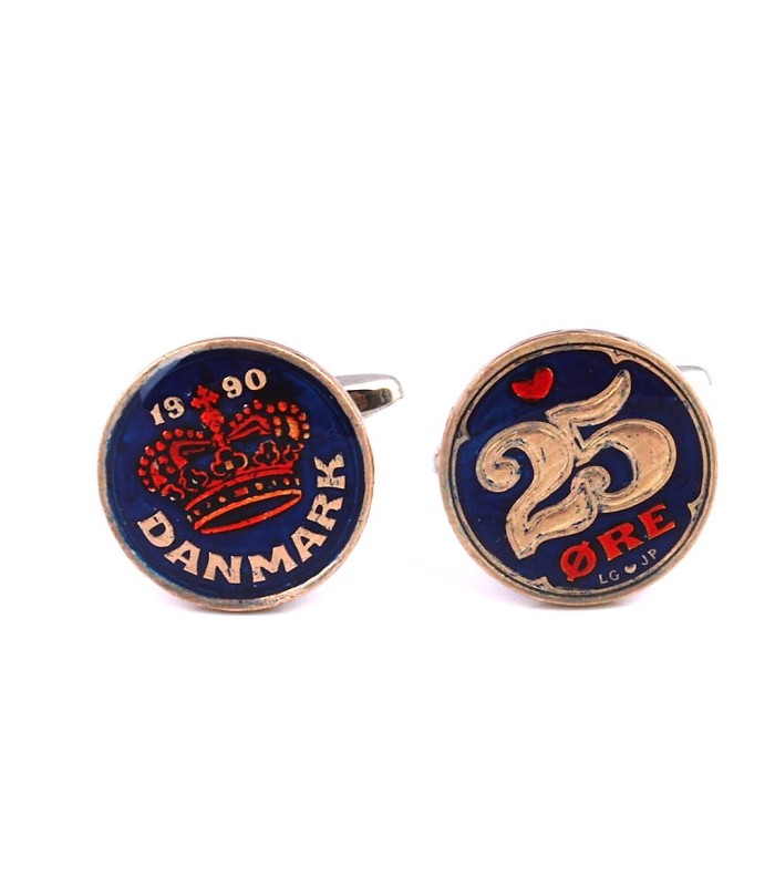 Gemelos de Camisa Moneda Dinamarca 25 ORE