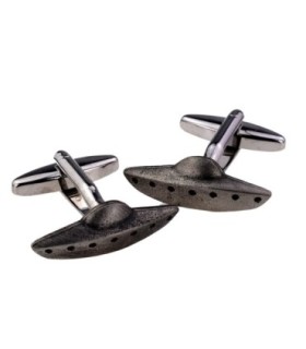 Gemelos de Camisa Platillo Volante UFO Cufflinks 3D