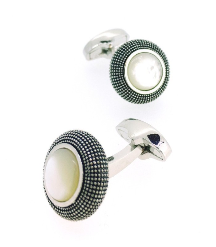 Gemelos de Camisa Rawjco Life Nacar and Steel