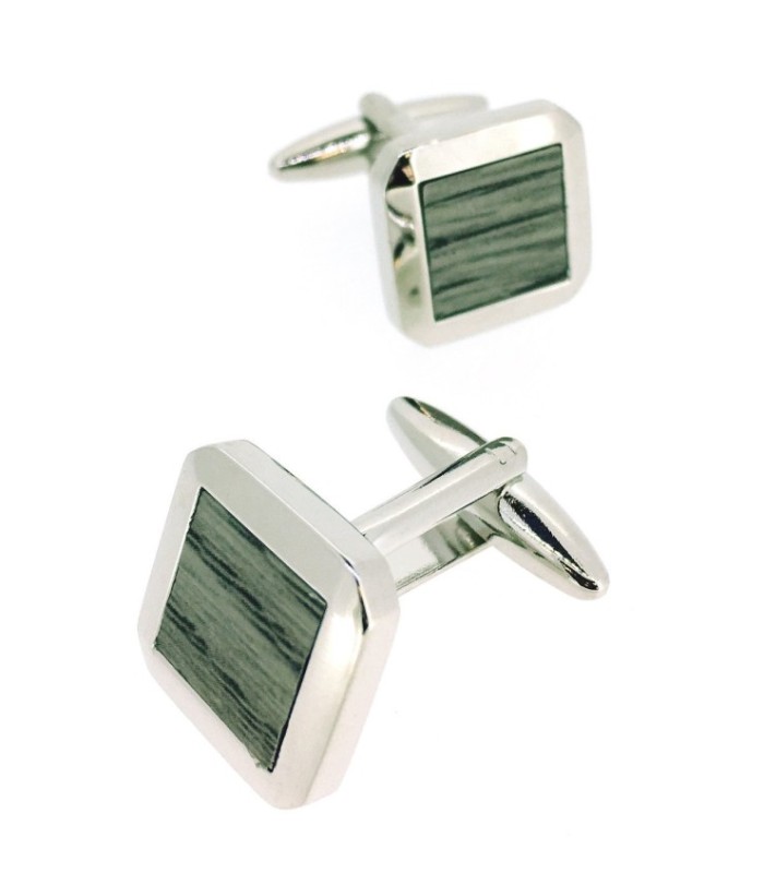 Gemelos de Camisa Rawjco Wooden Nature Dark Grey