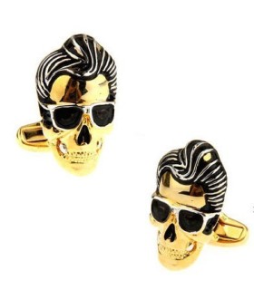 Gemelos de camisa Rock   Roll Skull