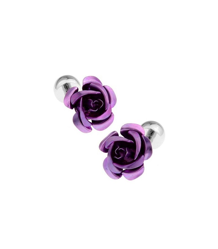 Gemelos de Camisa Rosa Violeta 3D