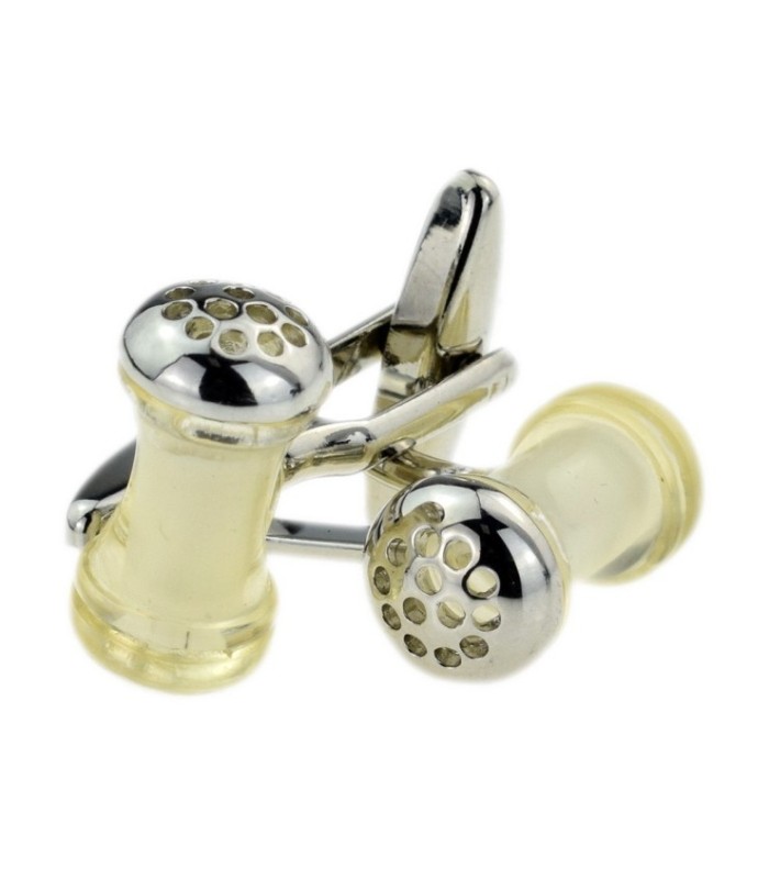Gemelos de Camisa Salero Salt Pot Shaker Style Cufflinks