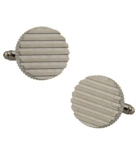 Gemelos de Camisa Stripped Rounded Gunmetal