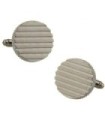 Gemelos de Camisa Stripped Rounded Gunmetal