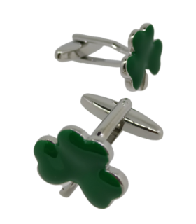 Gemelos de Camisa Trebol Verde 15x15mm