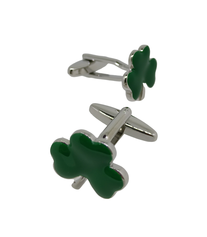 Gemelos de Camisa Trebol Verde 15x15mm