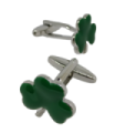 Gemelos de Camisa Trebol Verde 15x15mm