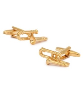 Gemelos de Camisa Trombón Dorado 25x07mm