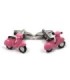 Gemelos de Camisa Vespa Scooter Rosa