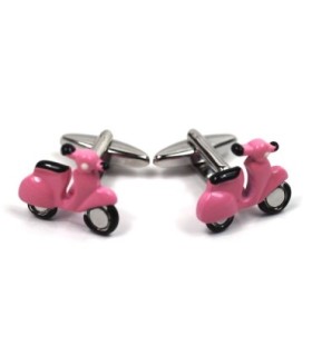Gemelos de Camisa Vespa Scooter Rosa