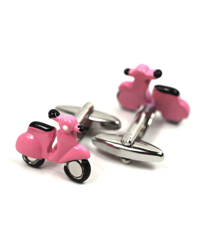 Gemelos de Camisa Vespa Scooter Rosa