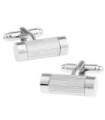 Gemelos de Camisa Wedding Steel Stripes Cilinder