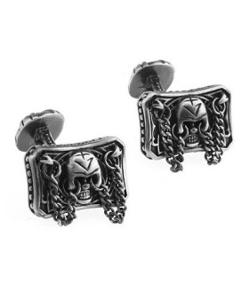 Gemelos Gothic Skull Chain