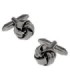 Gemelos Nudo Acero Negro
