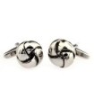 Gemelos Nudo Borla Acero Single