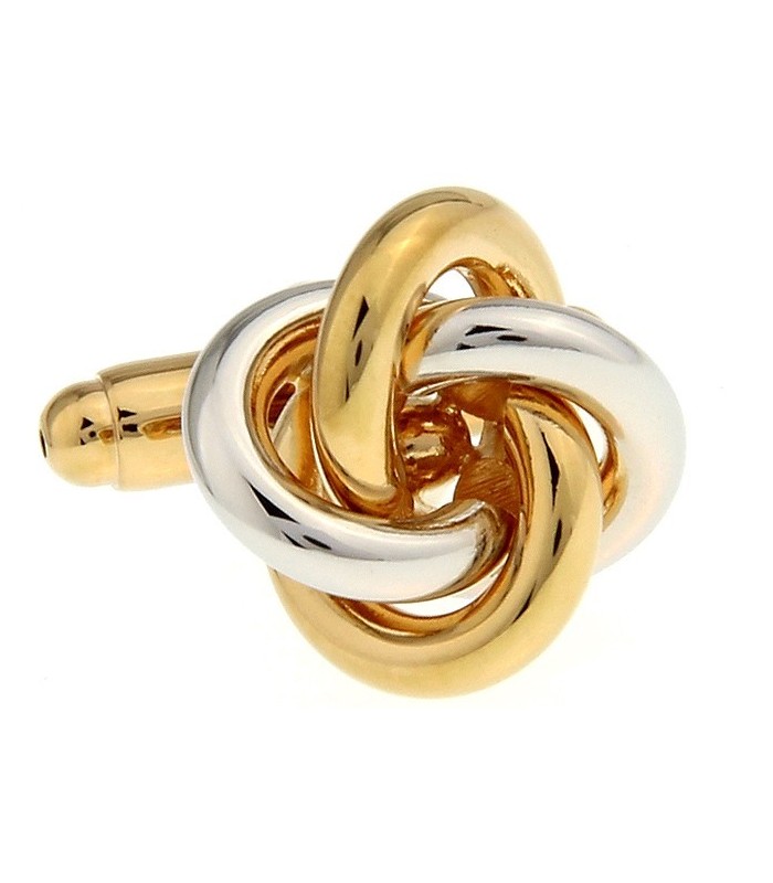 Gemelos Nudo Plated and Gold Double